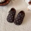 Sandálias Birkenstock infantis estilo coreano de bolinhas, sola macia, nova coleção de outono 2026, sapatilhas de princesa para meninas e bebês