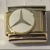 Nuevo Pulsera de Acero Inoxidable Modular Color Dorado Conservante Elástico con Logo de Coche para Coche, Pulsera Módulo Accesorio Unisex