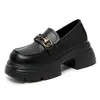 Mocasines ultra-ligeros de suela gruesa para mujer, novedad primavera 2024, slip-on, zapatos pequeños de cuero estilo británico, ocultos, zapatos de una sola capa, calientes
