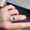 ¡Anillo de Cristal Verde Natural! ¡Cristal Limpio! ¡Fuego Súper Fuerte! Especificaciones de Piedra Suelta 10*12mm