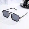 Óculos de Sol Cyberpunk Estilo Europeu e Americano Ponte Dupla Masculino Armação Grande Poligonal Tendência Feminino Transfronteiriço