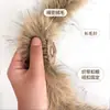 Directo del fabricante: Ribete de pelo sintético de mapache, desmontable con ojales, adecuado tanto para hombres como para mujeres, utilizado para decorar chaquetas de plumón y suéteres, y se puede personalizar
