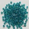 Conjunto completo de la serie azul M51 agujero relleno de plata de cuentas de arroz, cuentas de tubo, cuentas de esquina, cuentas sueltas, hecho a mano, joyería DIY, accesorios de ropa cosidos a mano