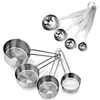 Juego de cucharas medidoras de acero inoxidable 304 cuchara medidora taza medidora para hornear cuchara medidora para condimentos cuchara medidora de cocina cuchara medidora para tienda de té con leche