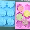 Castelo de Açúcar Ponto 6 até 3 conjuntos de forma de bolo de silicone em formato de flor assando DIY molde de sabão artesanal molde de bolo da lua girassol