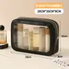 Bolsa de Cosméticos de PVC Transparente, Grande Capacidade, Popular Transfronteiriça Bolsa Impermeável para Artigos de Higiene Pessoal, Bolsa de Cosméticos Portátil Multiuso para Viagem