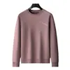 Suéter para Hombre Talla Grande Otoño Manga Larga Cuello Redondo Pulóver Gordo Holgado Deportivo Casual Camiseta Talla Extra Extra Grande