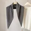 Bufanda Triángulo Engrosada Patrón de Diamantes 100% Lana Bufanda Cruzada Otoño/Invierno Nuevo Estilo Cálida Color Sólido Bufanda Pequeña para el Cuello para Mujer