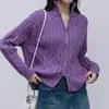 Corea del Sur Dongdaemun otoño e invierno Nuevo suéter de punto trenzado perezoso suelto versátil doble cremallera color liso cárdigan de punto para mujer