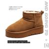 Novas Botas de Neve com Solado Grosso para Mulheres, Botas Curtas com Forro de Pelúcia, Espessadas, Antiderrapantes, Resistentes ao Desgaste, Casuais, Versáteis, Quentes, Modernas