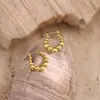 Brincos Hidráulicos de Aço Inoxidável Martelado Geométricos Irregulares Estilo Minimalista Brincos de Tarraxa Acessórios de Joalheria Amazon Transfronteiriça