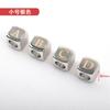 Acessórios de liga de zinco Zhenming ocos para usar com letras pulseira de roupa acessórios de metal dados quadrados atacado
