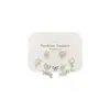 Brincos de Estrela Pendurados nas Costas Love English Conjunto de Três Peças para Mulheres Agulha de Prata Mini Pequeno Exquisito Stud de Cartilagem Brincos de Estudante