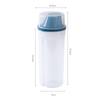 Frasco de plástico sellado para almacenamiento de granos, cocina, alimentos, transparente, apto para aperitivos, productos secos, té.