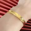Agita el sonido pulsera de oro de mano rápida en vivo pulsera cóncava brillante chapada en oro al vacío pulsera cóncava brillante abierta