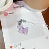 Cuerda para Teléfono Móvil de Cachorro a Cuadros Retro Ice-Through Caricatura Colorida Lindo Perro Accesorios para Estudiantes Dulce Colgante Pequeño Joyería