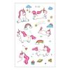 Suministro transfronterizo Impermeable en stock Pegatinas de tatuaje para niños Pegatinas faciales para fiestas Dibujos animados Divertido Unicornio Pegatinas para niños