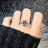 Anel de Diamante Sintético para Pedido, Moissanita de Imitação, Anel de Zircônia 5A Moderno e Simples para Mulheres, Anel de Casamento Estilo Coreano