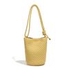 Bolso de Hombro Único Versátil, Simple y Lujoso, Bolso Cruzado Tejido para Mujer, Moderno y Elegante, Bolso Cubo Casual Personalizado