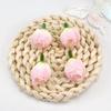 Simulación 2cm Brote de Flor Pequeña Corsé de Ópera Flor de Muñeca Pasador Flor para el Cabello Accesorios Florales Decoración de Pasador para Sombrero de Paja Flores para Bodas