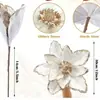 Decoraciones de Flores de Navidad Accesorios Hechos a Mano para Árbol de Navidad Flores de Simulación Flores de Navidad Modernas y Sencillas Decoración del Hogar Flores de Navidad