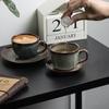 Caneca de Café Esmaltada em Forno Estilo Japonês, Caneca Cerâmica Transfronteiriça, Novo Modelo 2026, Caneca com Pires para Restaurante, Copo de Água para Dormitório, Caneca de Café da Manhã