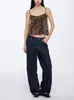 Chaleco Retro de Estampado de Leopardo para Verano, Top Tubo, Corte Holgado, Adelgazante, Top Versátil