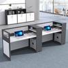 Escritorio de Oficina Guangzhou Mesa para 4 Personas con Sillas Combinación Pantalla Divisoria para 2 Personas Mueble Estación de Trabajo