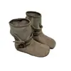 Acabado mate otoñal, botas de trabajo de punta ancha, suela plana, cuero suave, botines de estilo nuevo con hebilla, botines retro Martin para mujer