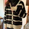 Cardigan de Tricô Casual Solto Estilo Vintage Fino para Mulheres, Versátil, Nova Versão Coreana, Outono/Inverno 2026