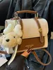 Bolsa Pequena Quadrada Transversal Patchwork Color-Blocking Estilo Coreano de Nicho para Mulheres 2026 Novo Modelo Bolsa de Mão Versátil Estilosa para o Dia a Dia