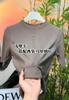 Camiseta Básica Branca de Manga Curta/Meia-Manga com Gola Alta para Primavera e Outono em Modal com Top Camiseta de Manga Meia-Manga Estilo Western