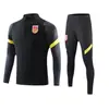 Traje de entrenamiento de fútbol con jersey de equipo chino para otoño e invierno, traje deportivo tipo jersey con media cremallera para hombre, traje deportivo de competición