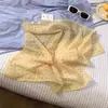Nuevo Pañuelo Cuadrado Pequeño de Estilo Fresco de Verano con Protección Solar, Pañuelo de Algodón Lino Seda para Mujer, Versátil Pañuelo para la Cabeza, Turbante de Moda, Pañuelo Decorativo para el Cuello
