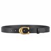 Cinturón de Mujer con Hebilla de Broche, Moderno, Sencillo, Versátil, Decorativo, de Alta Gama, para Jeans, Delgado, Estilo Coreano, de Moda, Negro, Cinturón de Cintura