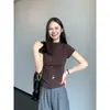 Camiseta Slim Fit! Super Emagrecedora e Fácil de Vestir, Camiseta com Cintura Franzida, Confortável e Elástica, Nova para o Verão H031015