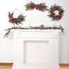 Nuevas Decoraciones Navideñas 2026, Guirnaldas Navideñas Simuladas, Colgantes para Puerta, Colgantes de Pared, Cejas Horizontales de Ratán, Decoraciones Festivas