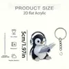Chaveiro de Personagem de Desenho Animado 2D Plano Temu, Shein, Amazon Pingente Criativo com Design de Natal