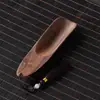 Nogal Ébano Flor de Loto Tapa Madera Maciza Juego de Té Cuatro Piezas Caja de Regalo Dial de Té Cucharilla de Té Soporte para Té Flor de Loto Accesorios para Juego de Té