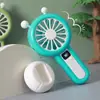 Ventilador de mano de caracol de verano Recargable por USB Velocidad ajustable continua de 100 velocidades Ventilador pequeño portátil de escritorio