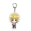 Colgante Transparente de Ellen Llavero Gigante Acrílico Attack on Titan Capitán Mikasa Artículo Predeterminado para Parejas, Amigos, Niños