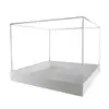 Caja Acrílica Personalizada, Caja de Exhibición Transparente, Caja de Regalo Colección de Arte con Flores Preservadas, Caja de Almacenamiento con Cubierta Antipolvo