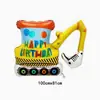 Globos de foil con forma de vehículo para decoraciones de cumpleaños de niños: autobús escolar, coche de policía, camión de bomberos, vehículo de construcción, coche