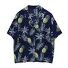 Camisa de Manga Corta Unisex Vintage de Corea del Sur con Hojas y Piñas Florales, Camisa de Playa para Verano, Versátil para Todas las Ocasiones