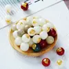Contas Soltas de Jade Branco Natural Bodhi com Carimbo Dourado Premium, Acessórios para Joias DIY Feitos à Mão, Contas para Pulseira, Contas de Oração Budistas Atacado