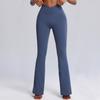 Pantalones de yoga acampanados de pierna ancha, estilo europeo y americano, con cintura alta y realce de cadera, informales, ajustados, para mujer, para bailar y fitness.