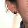 Presilha de Orelha de Gatinho Brincos de Tarraxa de Gatinho Preto Desenho Animado Fofo Personalidade Doce Legal Brinco Sem Furo Brincos de Tarraxa Pequenos Pretos para Estudante