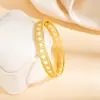 Pulsera de Ratán con Patrón de Nuevo Estilo Transfronteriza, Lujo Ligero, Moderna y de Gama Alta, Pulsera Hueca Incrustada con Diamantes con Patrón de Rombo
