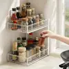 Estante de almacenamiento para cocina, organizador multifuncional para condimentos, estante de almacenamiento para frascos de especias, estante de especias de capas para encimera del hogar