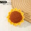 Girasol Tejido Flores Artificiales Accesorios Flores Pequeñas Lana Tejida a Mano Ramo de Girasoles Regalos para Maestros Venta al por Mayor
